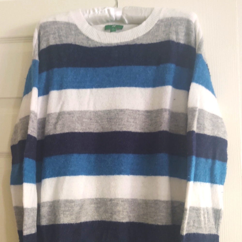 Lovely Stripped Fuzzy Sweater